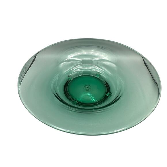 Vintage Hand Blown Glass Centerpiece Bowl 15